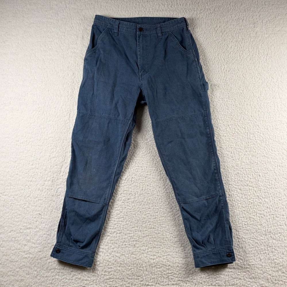Patagonia Iron Forge Hemp Double Knee Canvas Work Pants Blue Womens 6 30x27